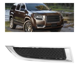 KUAFU RH Fog Light Bezel Compatible with 2013-2017 GMC Acadia Headlight Cover Bezel Replacement for 20982400 GM1039155 Headlamp Trim Black+Silvery Passenger Side
