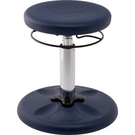 Kore Kids Adjustable Height Standard Wobble Chair - Flexible Seating Stool for Classroom, Elementary School, ADD/ADHD - Assembled in The USA, Dark Blue (14in-19in)