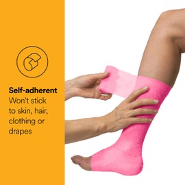 3M™ Coban™ NL Non-Latex Self-Adherent Wrap, 2084P, Pink, 4 in x 5 yd (10 cm x 4,5 m), 18 Rolls/Case