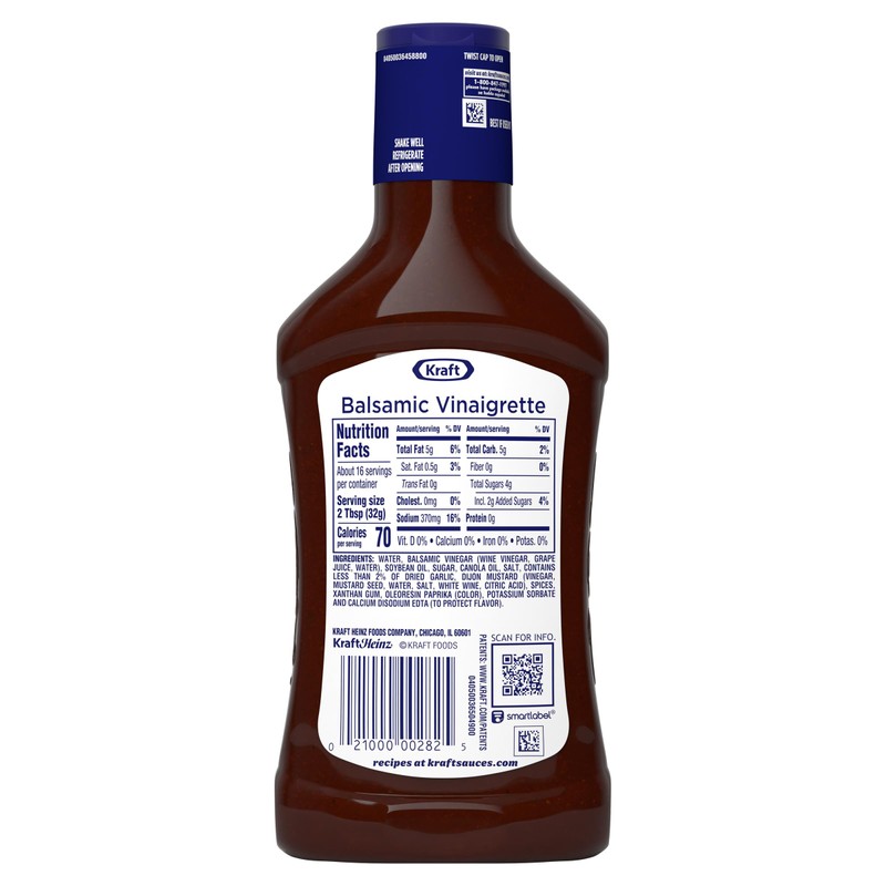 Kraft Balsamic Vinaigrette Salad Dressing (16 fl oz Bottle)