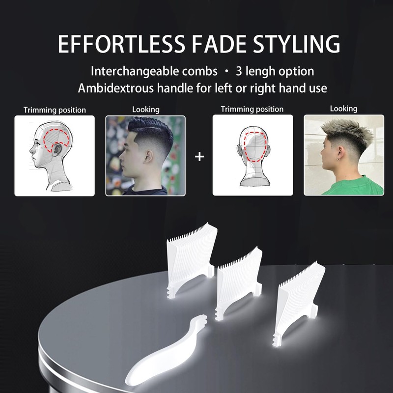NebulaBloom Professional Hair Cutting comb, Fading Comb, Dual-Layer Fast and