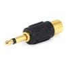 Monoprice 107146 3.5mm Mono Plug to RCA Jack Adaptor, Gold