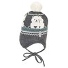 Sterntaler Unisex Baby Knitted Hat Polar Bear Hat, Anthracite Mel.
