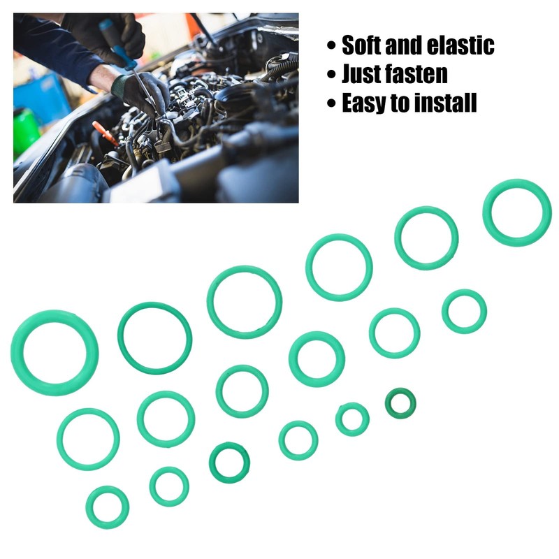 270Pcs Green O Ring Kit, Sealing O Ring Assorted Kit,