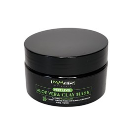 iMMense Naturals Clay Mask for Face, Aloe Vera Plant-Based Skin Care with Vitamin C and Moisturizing Deep Pore Cleanser, Facial Mask for Controlling Eczema, Oily & Dry Skin and Acne. Men and Women