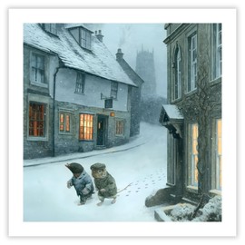 Christmas Cards Box of 16 - The Wind in the Willows Illustrated Designs by Chris Dunn - Winter Wildlife - 4 Each of 4 Designs - Eco-Friendly - Made in the UK