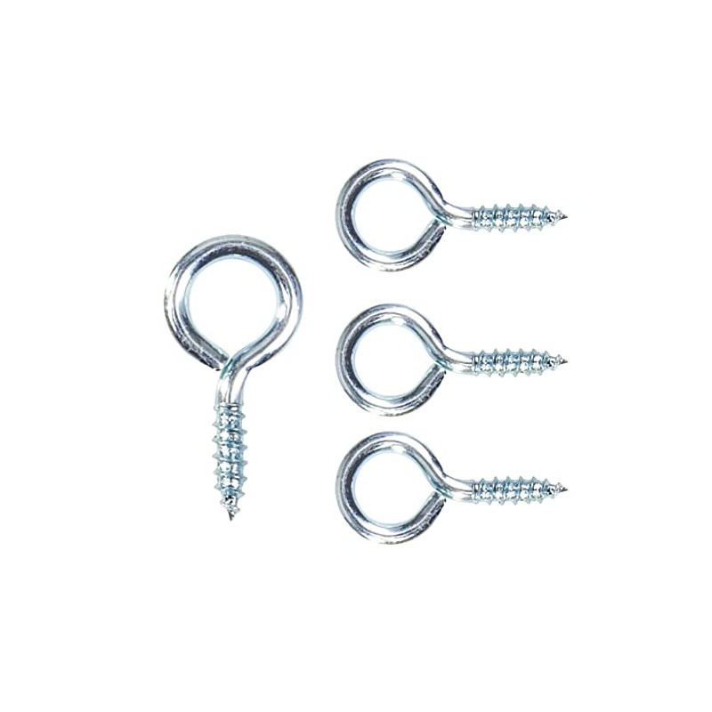 SISI UK Chrome Plated Eye Bolts Screw-in Hooks Heavy Duty