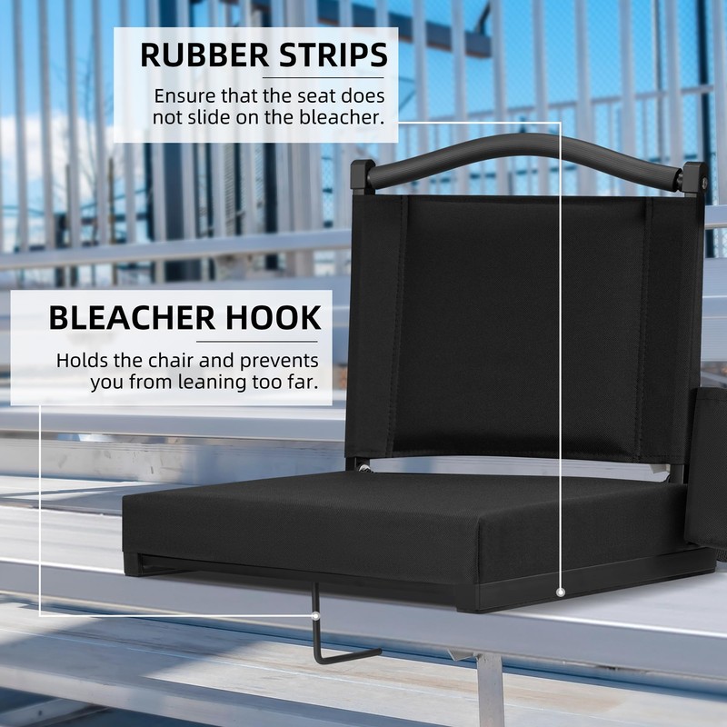 HABUTWAY Stadium Seats with Back Support and Thick Cushion Bleacher