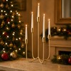 Gold 5 Arm Candelabra Candle Holder, Metal Taper Candle Stand