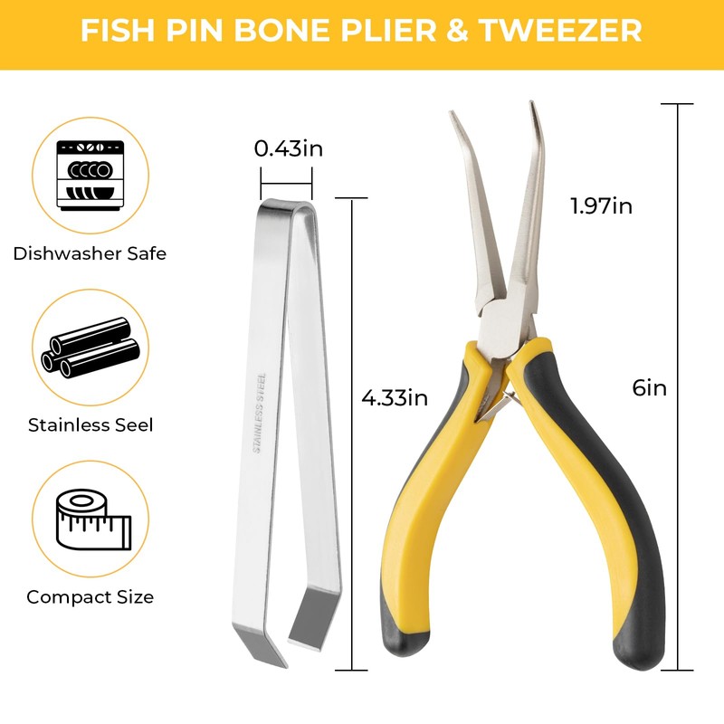 Fish Bone Pliers Tweezers Kit for All Kind of Fish