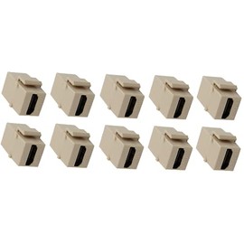 RiteAV HDMI 2.0 Ivory Keystone Adapter Coupler Female to Female (10 Pack)