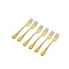 Godinger Flatware Dinner Forks, 18/0 Stainless Steel Gold Bead, Set
