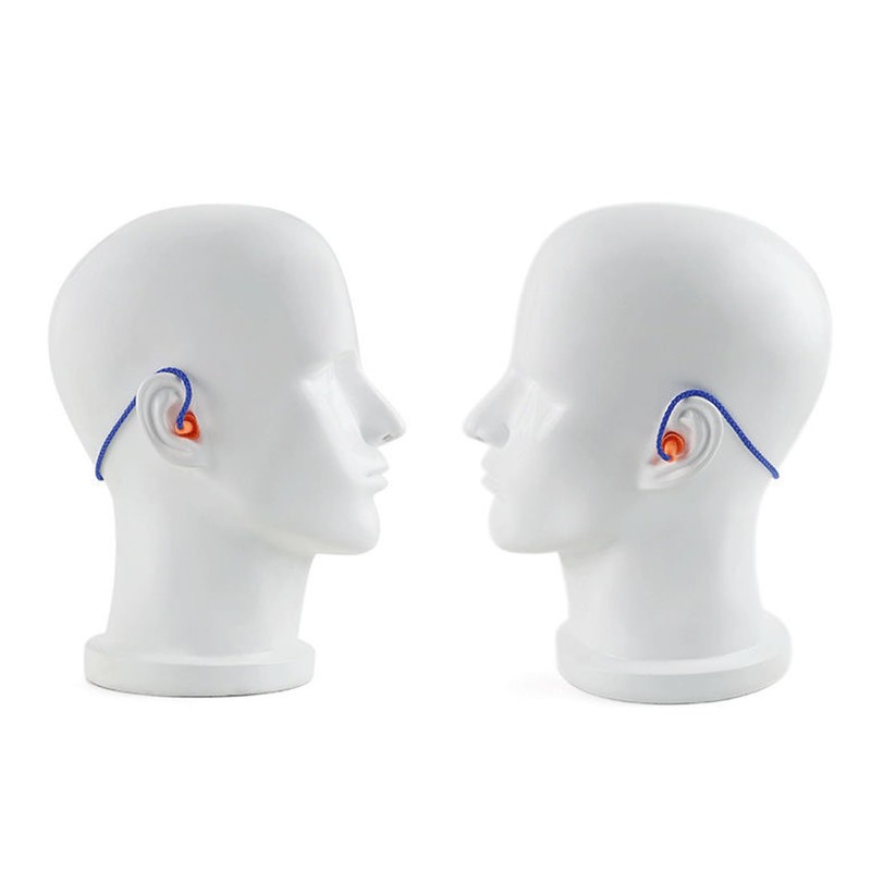 5 Pairs Corded Ear Plugs Reusable Silicone Earplugs with String