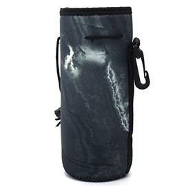 BASELIFE Water Bottle Carrier,Insulated Neoprene Water Gym Travel bottle Holder Bag Protector Sleeve Case Pouch Cover 0.6L or 0.75L, Great for Stainless Steel and Plastic Bottles (BLACK)