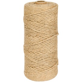 328 Feet 3mm (0.12 inch) Natural Thick Jute Twine, Heavy Duty String for DIY Arts Crafts, Gift Packing String, Wedding Decorations, Gardening, Party Decorations