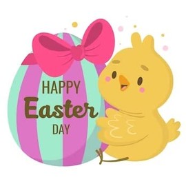 Sticker Hapy Easter Day Egg Chicken 4 in. Christian Holiday USA Vinyl Decals for Car Bumper Trucks Laptop Decoration Wall Window