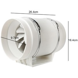 HPAMR Duct Fans Strong Boost 4 Inch Exhaust Fan Inline Ventilation Exhaust Fan High Efficiency Air Fan for Duct Vent Bathroom, Kitchen, Grow Tent, Basements, Low Noise