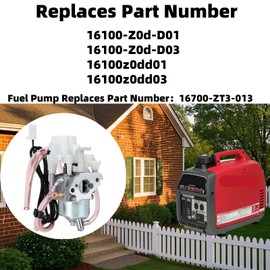 EU2000I Carburetor Tune Up Kits Fits for Honda EU 2000i EB2000I EB2000IT1 EU2000IT1 EU2000IK1 Generator Parts, Carb Replaces 16100-Z0D-D01 16100-Z0D-D03 with Fuel Pump Air Filter Spark Plug