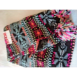 Bongo Ladies Winter Scarf One Size Multi Color Pom Pom  Bongo NWT
