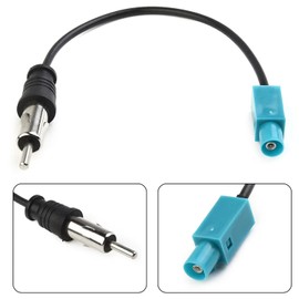 Maxmoral 2PCS 15cm Universal Automotive Stereo FM AM Radio Antenna Adapter Cable Fakra Z Head to DIN Plug Connector Vehicle Electronics Accessories