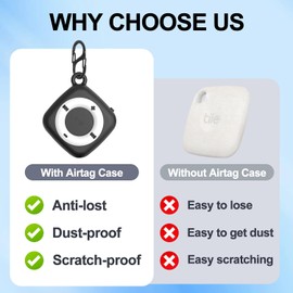 [2 Pack] Silicon Case for Tile Mate 2022 Tracker with Keychains, Waterproof Full Body Protective Cover for Tile Mate Holder, Anti Lost Hidden Full Cover for Tile Mate (Black & Green)