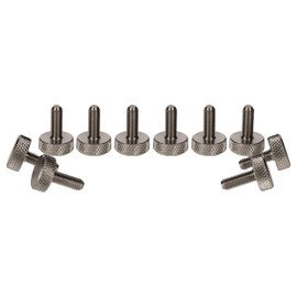 PrecisionGeek - Thumb Screws M3 x 10mm Flat Knurled Stainless Steel, Head 10mm diameter - Set of 10 pieces