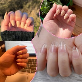 Nail Tips, Almond Tips for Gel Nails, Pack of 552 Full Cover Nail Tips, Pre-buff Nail Tips, Short XS Soft Gel Tips, 12 Sizes Artificial Nails Tips, Clear Matt Nail Art Nail Extension Tips for Gel Nails