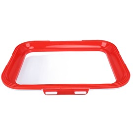 Food Preservation Tray with Stretch Cover Long Lasting Freshness Food Grade Stackable Preservation Tray for Meat Vegetables Tetragonum Red