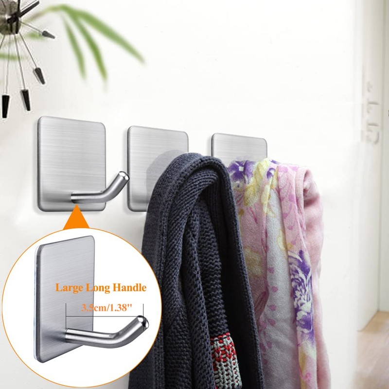 Heavy Duty Adhesive Towel Hooks Stick on Towel Hanger Wall