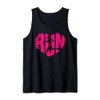 'Love Running' Pink Heart Silhouette for Runners Tank Top