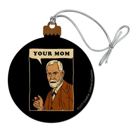 GRAPHICS & MORE Your Mom Sigmund Freud Funny Humor Wood Christmas Tree Holiday Ornament