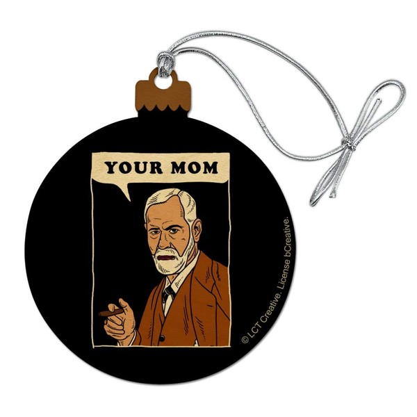 GRAPHICS & MORE Your Mom Sigmund Freud Funny Humor Wood
