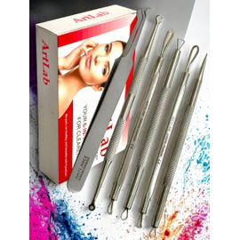 6 Piece Blackhead Remover Tool Kit - Pimple Popper Comedone Extractor Acne Blemish Removal