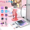 Micro USB, k66 Pink Microphone condensateur Cardiode pour PC Smartphone