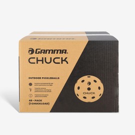 GAMMA Chuck Tournament Pickleballs for Outdoor Play, Symmetrical 38-Hole Design Meets USAPA Standards, 48 Pack