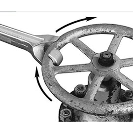 Titan"SureGrip" Valve Wheel Wrench, Double-Ended 10" Length