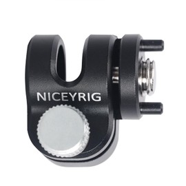Niceyrig 15mm Rod Clamp Single Rod Holder Clamp with 1/4''-20 and 3/8''-16 Threaded Arri Positioning Pin-566