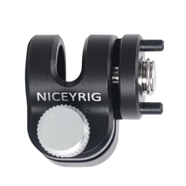 Niceyrig 15mm Rod Clamp Single Rod Holder Clamp with 1/4''-20 and 3/8''-16 Threaded Arri Positioning Pin-566
