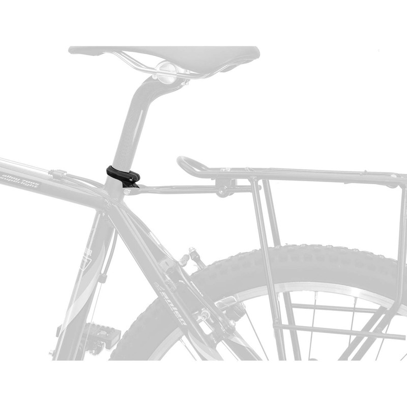 Seatclamp, Alloy, Black, With Socket For Mounting A Rear Carrier,