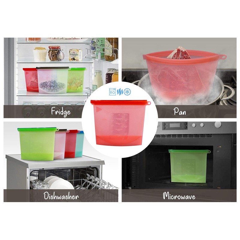 Large Freezer Bags (UK Company) Reusable Food Bags Kitchen Storage