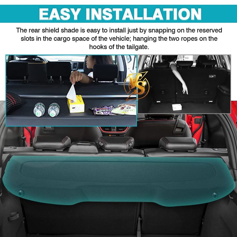 Powerty Cargo Cover for Ford Fiesta Hatchback 2011-2019 Retractable Trunk