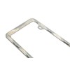 Creathome 3D Curly Wave Pattern Brush Nickel License Plate Frame