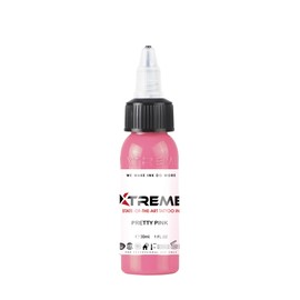 Xtreme Tattoo Ink, Versatile Medium Viscosity for Precision Tattooing, Rich Hue, Quick Healing, Acrylic-Free, Water Based, Highest Safety Standards - Ready-to-Use Tattoo Ink (Pretty Pink, 1 oz)