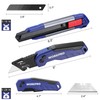 WORKPRO 18mm Retractable Utility Knife & Folding Utility Knife (Blue+Red)