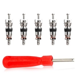 IBXWMNG Valve Core Remover with 5 Valve Inserts, Valve Core Tool, Valve Core Remover, for Car, Bicycle, Car, Truck, Replacement Tyres, Tyre Valve Repair Tool