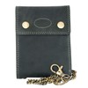 Biker's Grey Genuine Leather Wallet Wild with Metal Chain to