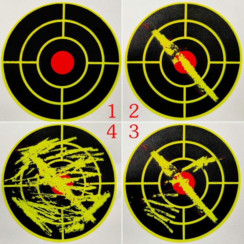 Aleplay 4" Splatter Shooting Targets Stickers Bullseye, Reactive Targets for