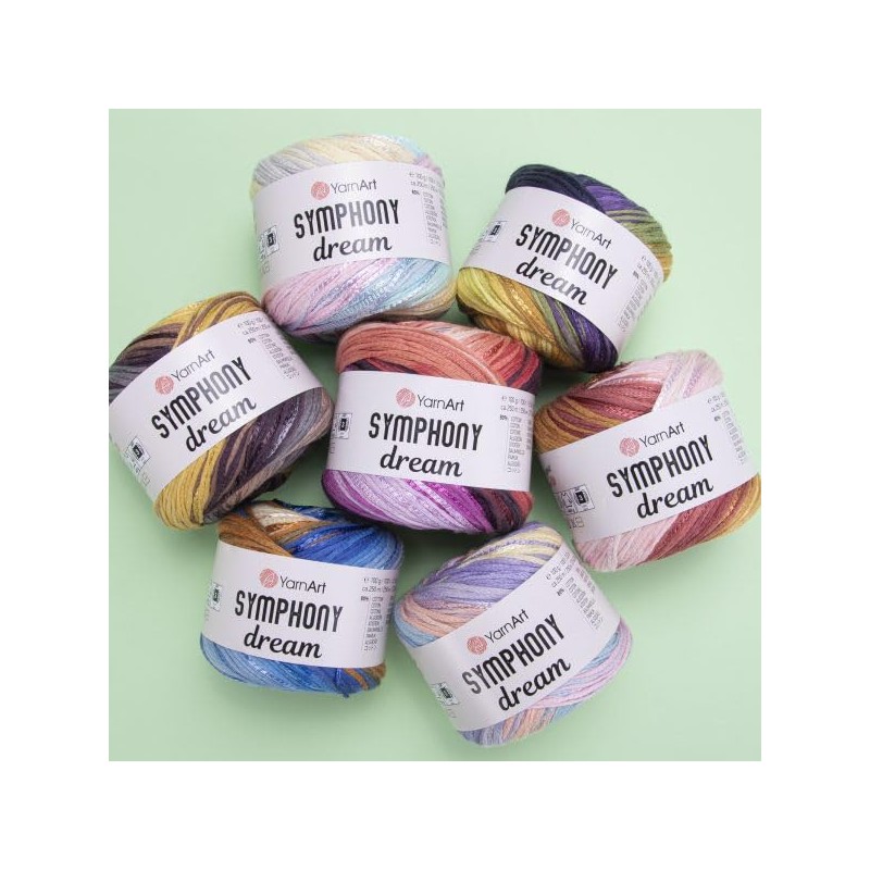 Hilo de algodón YarnArt Symphony Dream - 80% algodón, 20%