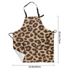 TUFOSERY Leopard Print Apron Bib with Adjustable Neck Waterproof Kitchen