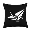 Origami Bird Japanese Traditional Art Lover Paper Folding Throw Pillow